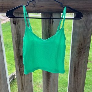 Aerie neon green ribbed tank top